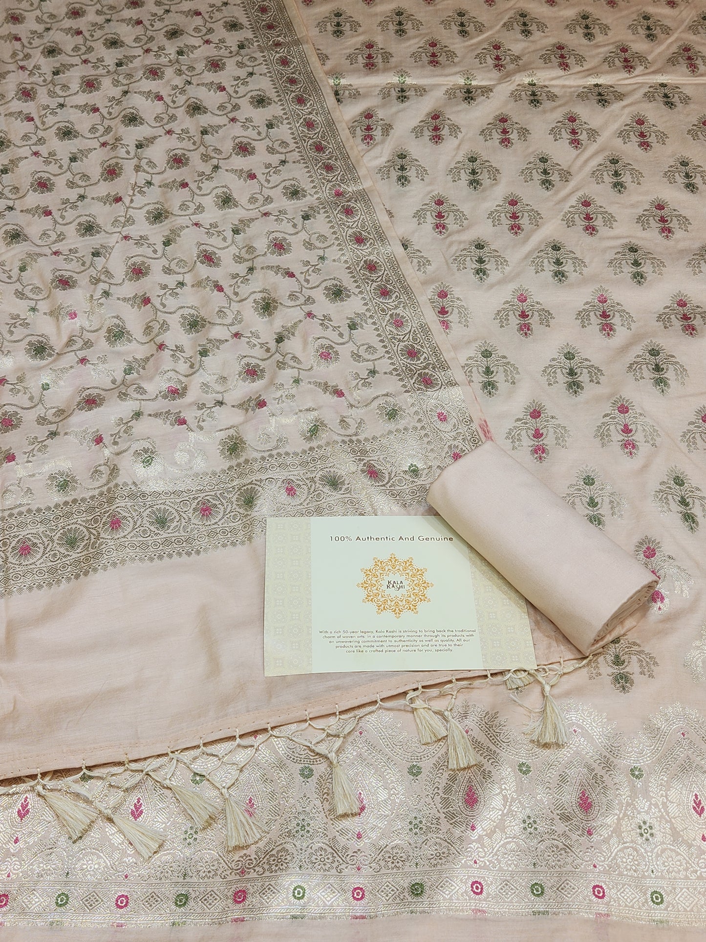 Banarasi mulberry silk suit