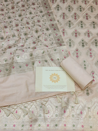 Banarasi mulberry silk suit