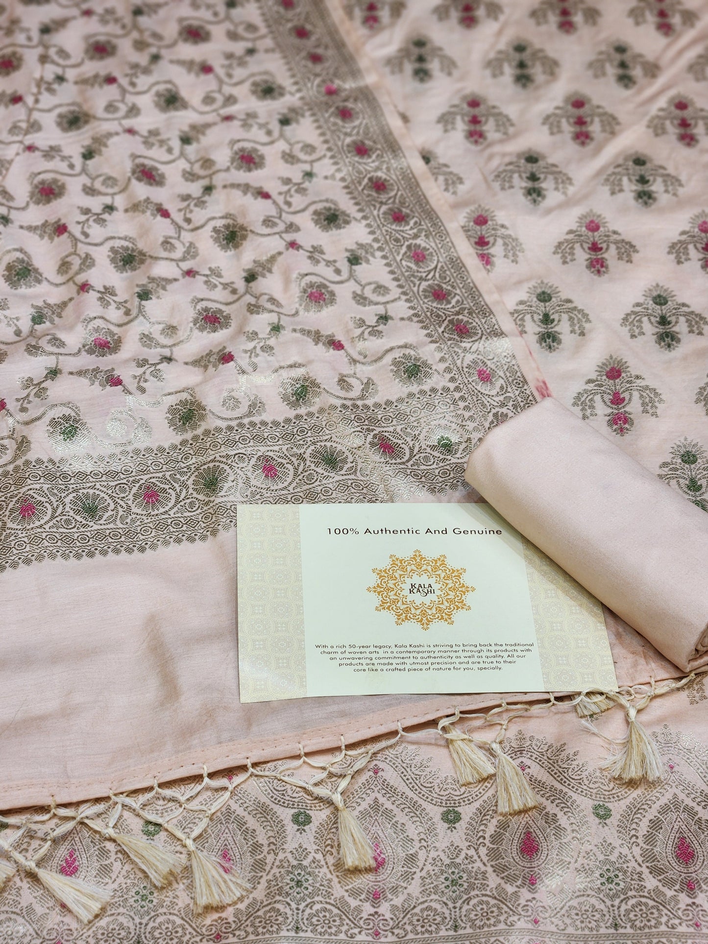 Banarasi mulberry silk suit