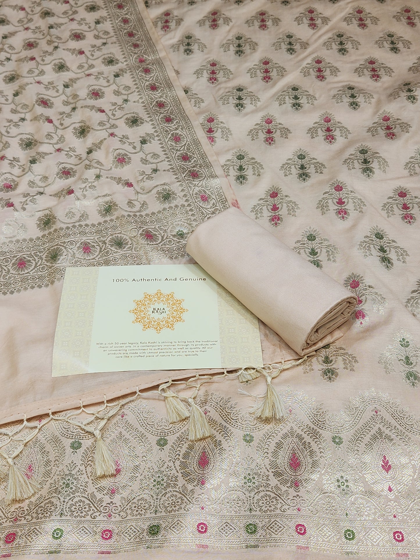 Banarasi mulberry silk suit