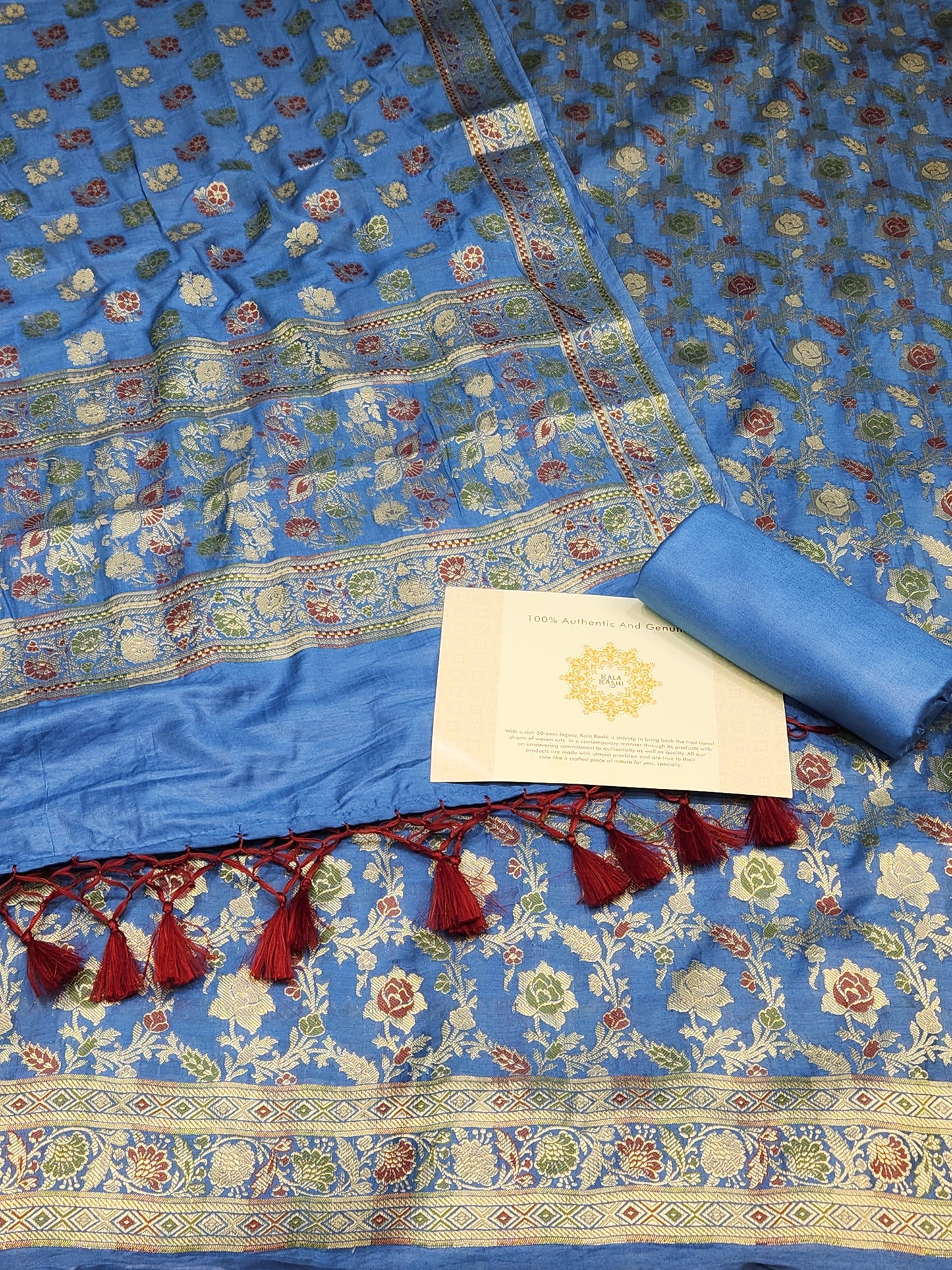 Banarasi mulberry silk suit