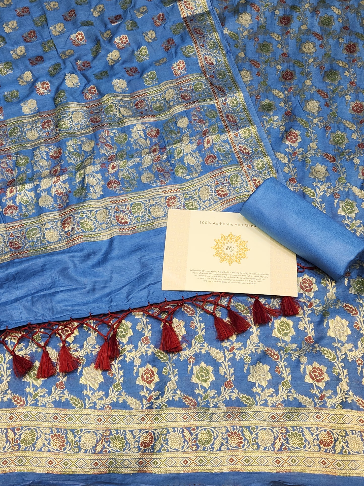 Banarasi mulberry silk suit