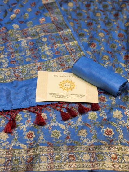 Banarasi mulberry silk suit