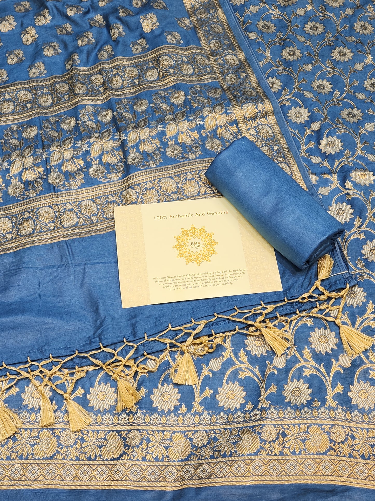 Banarasi mulberry silk suit
