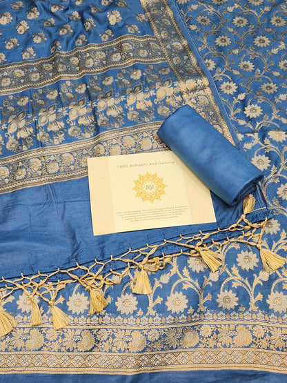 Banarasi mulberry silk suit