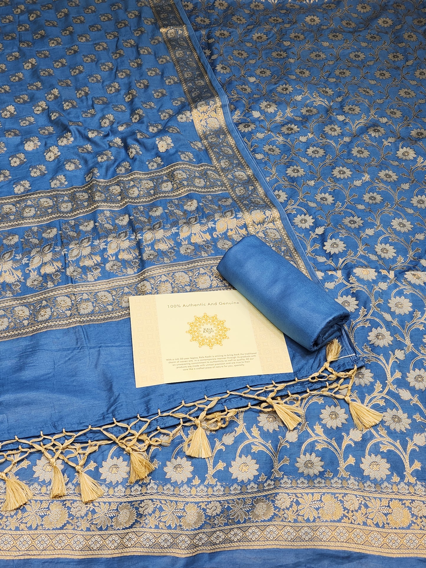 Banarasi mulberry silk suit