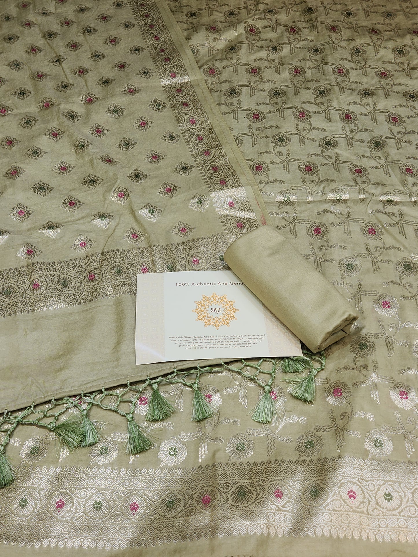 Banarasi mulberry silk suit