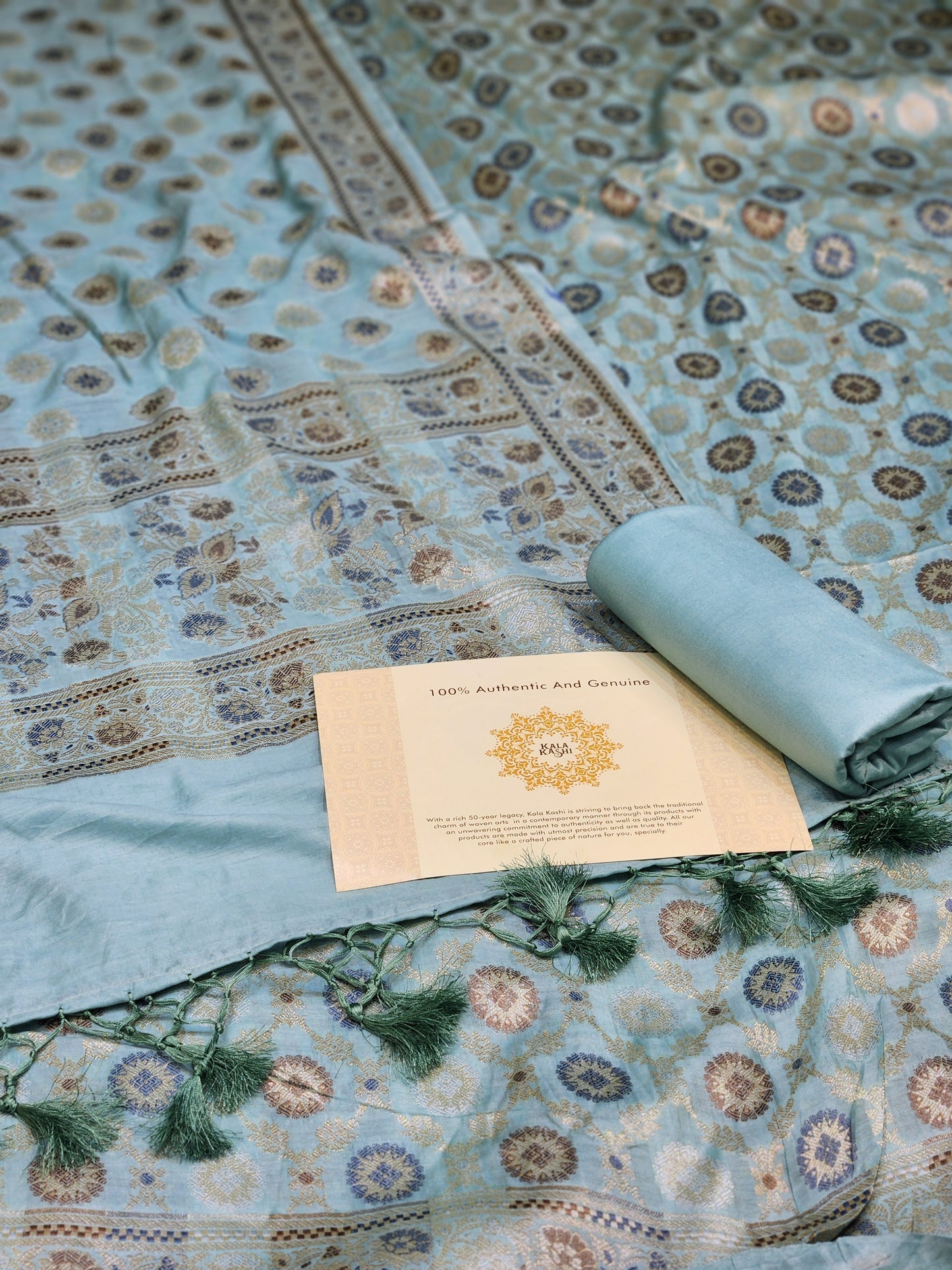 Banarasi mulberry silk suit