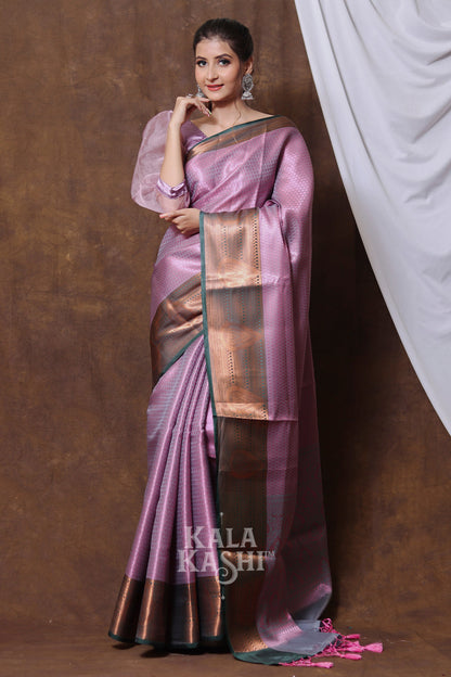 Purple Zari Hand Woven Zari Tanchuyi Saree