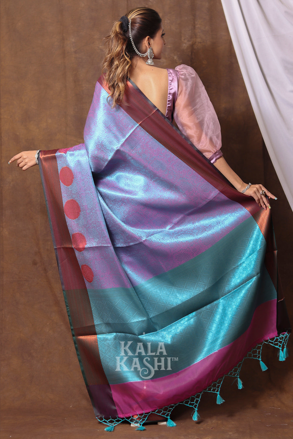 Medium Purple Hand Woven Zari Tanchuyi Saree