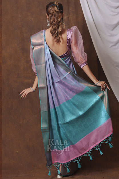 Plum Purple Hand Woven Kanjivaram Silk Saree