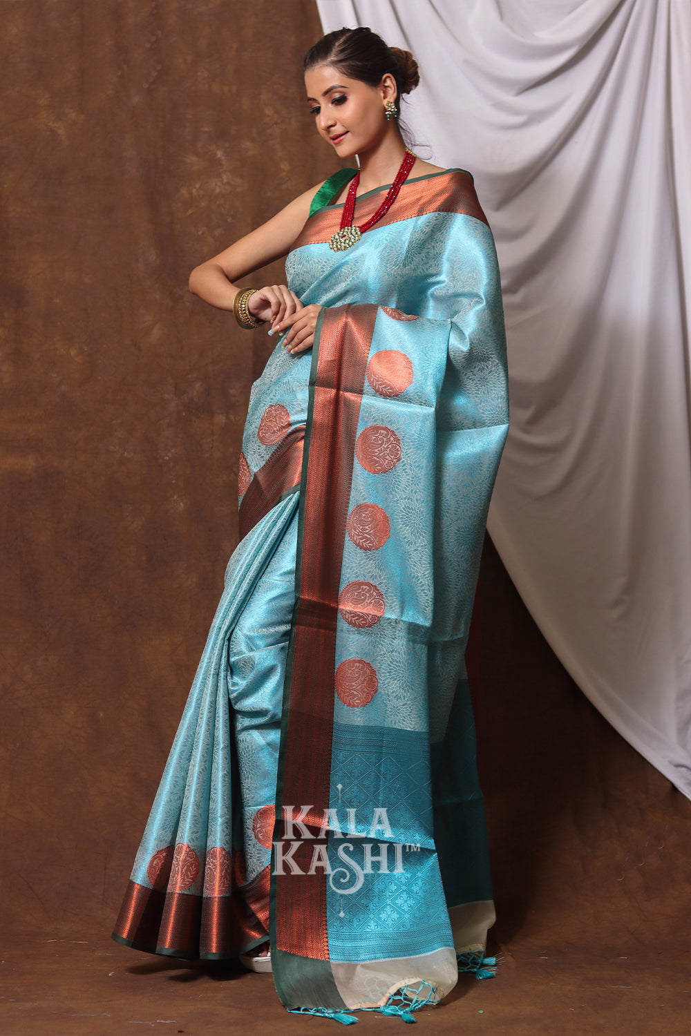 Light Sky Hand Woven Zari Tanchuyi Saree