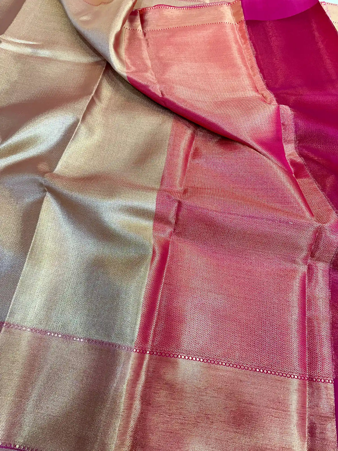 JYOTHIKA MAM INSPIRED PREMIUM KANJIVARAM TISSUE SILK SAREE
