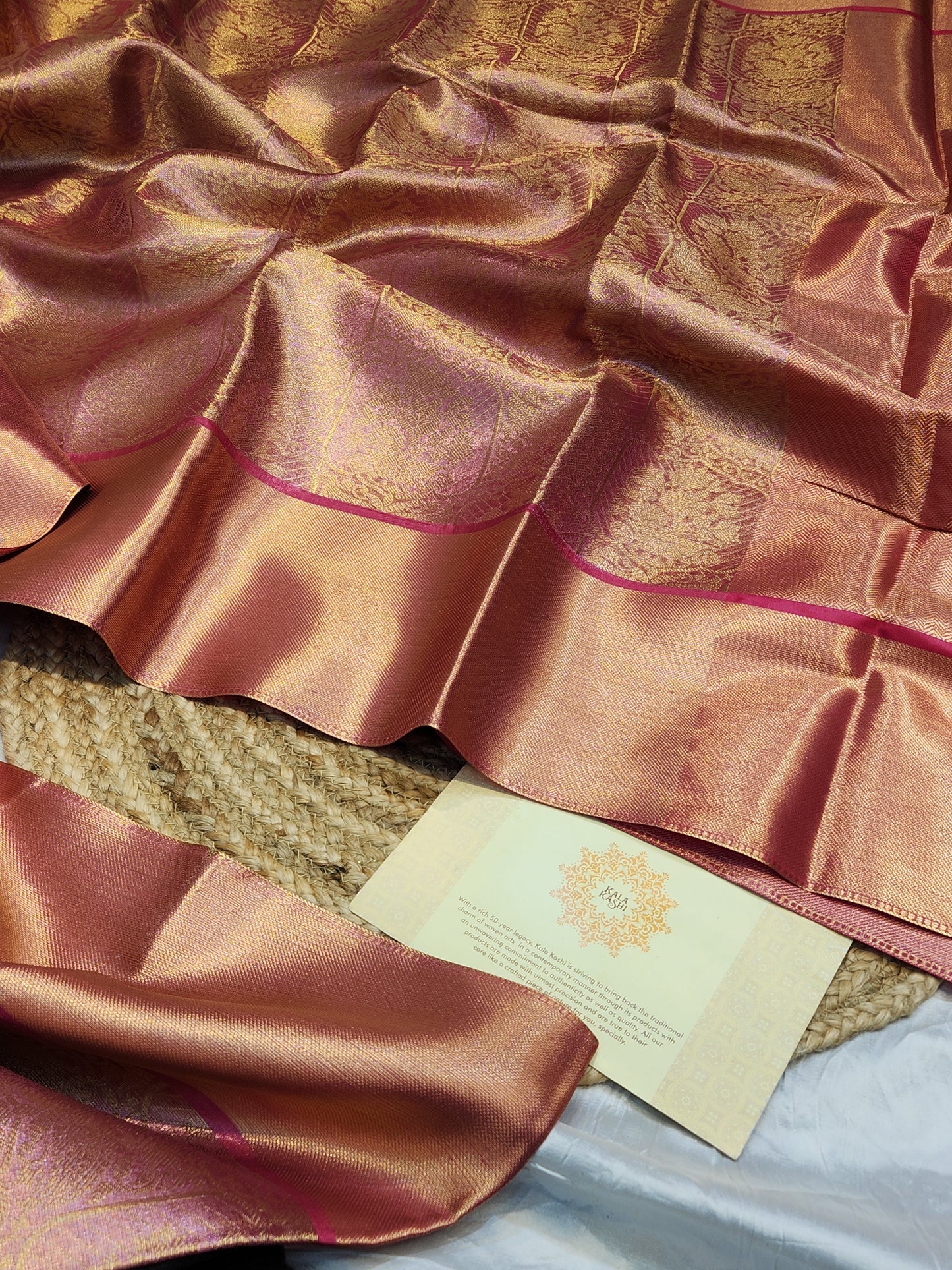 TISSUE SILK CELEBRITY INSPIRED BROCADE SAREE