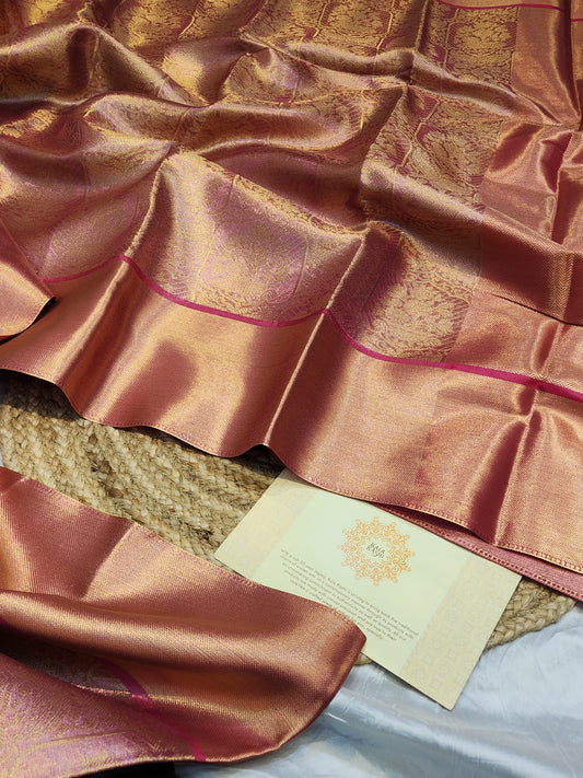 TISSUE SILK CELEBRITY INSPIRED BROCADE SAREE