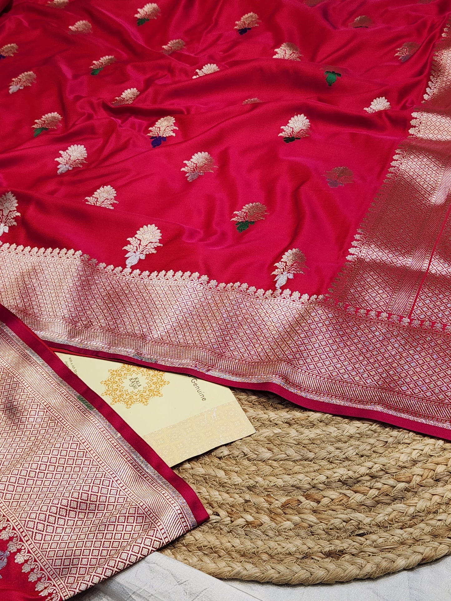 Bridal Rani Mashru Silk Banarasi Saree With Meena bootas