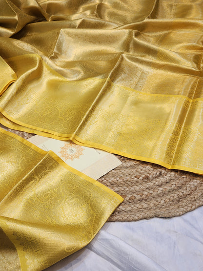 TISSUE SILK GOLD BROCADE SAREE
