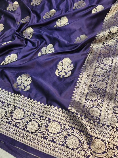 Mesmerizing Purple Mashru Silk Saree