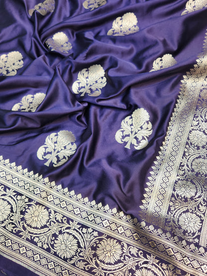 Mesmerizing Purple Mashru Silk Saree