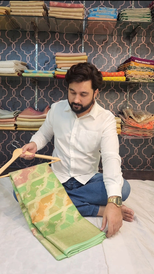 Banarasi Organza Rangkaat Silk Saree
