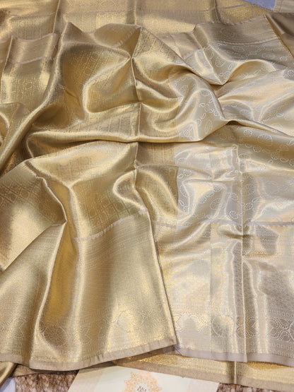 TISSUE SILK GOLD BROCADE SAREE