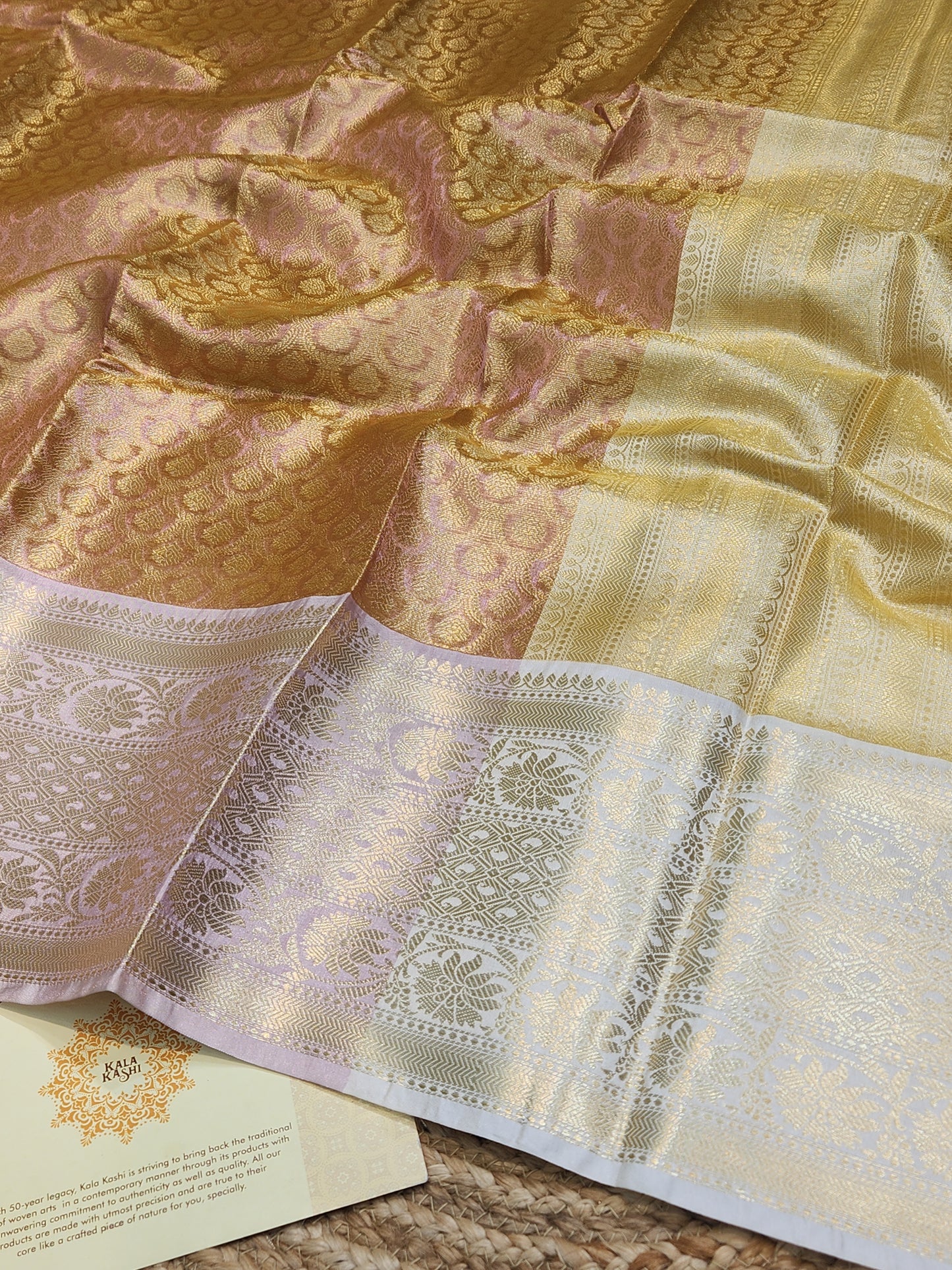 TISSUE SILK CONTRAST BROCADE SAREE