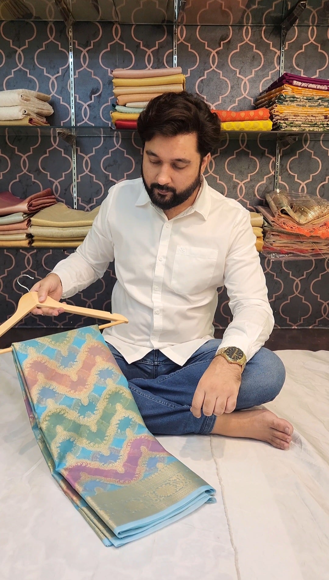 Banarasi Organza Rangkaat Silk Saree