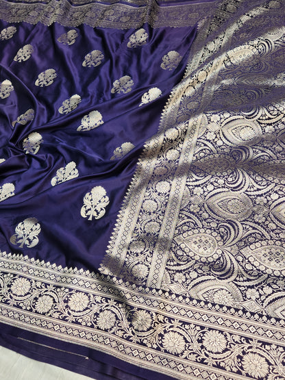 Mesmerizing Purple Mashru Silk Saree