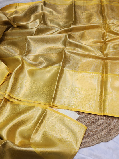 TISSUE SILK GOLD BROCADE SAREE