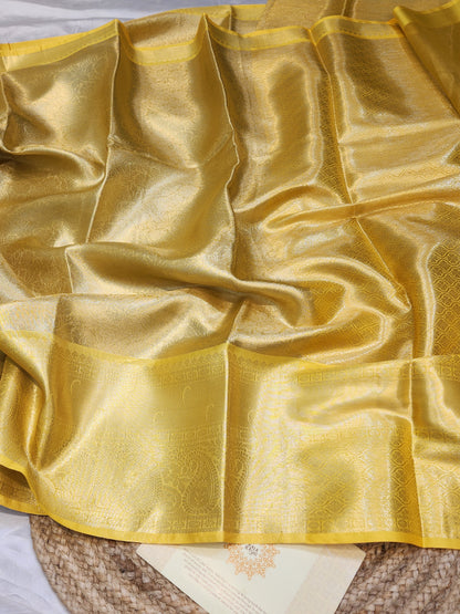 TISSUE SILK GOLD BROCADE SAREE