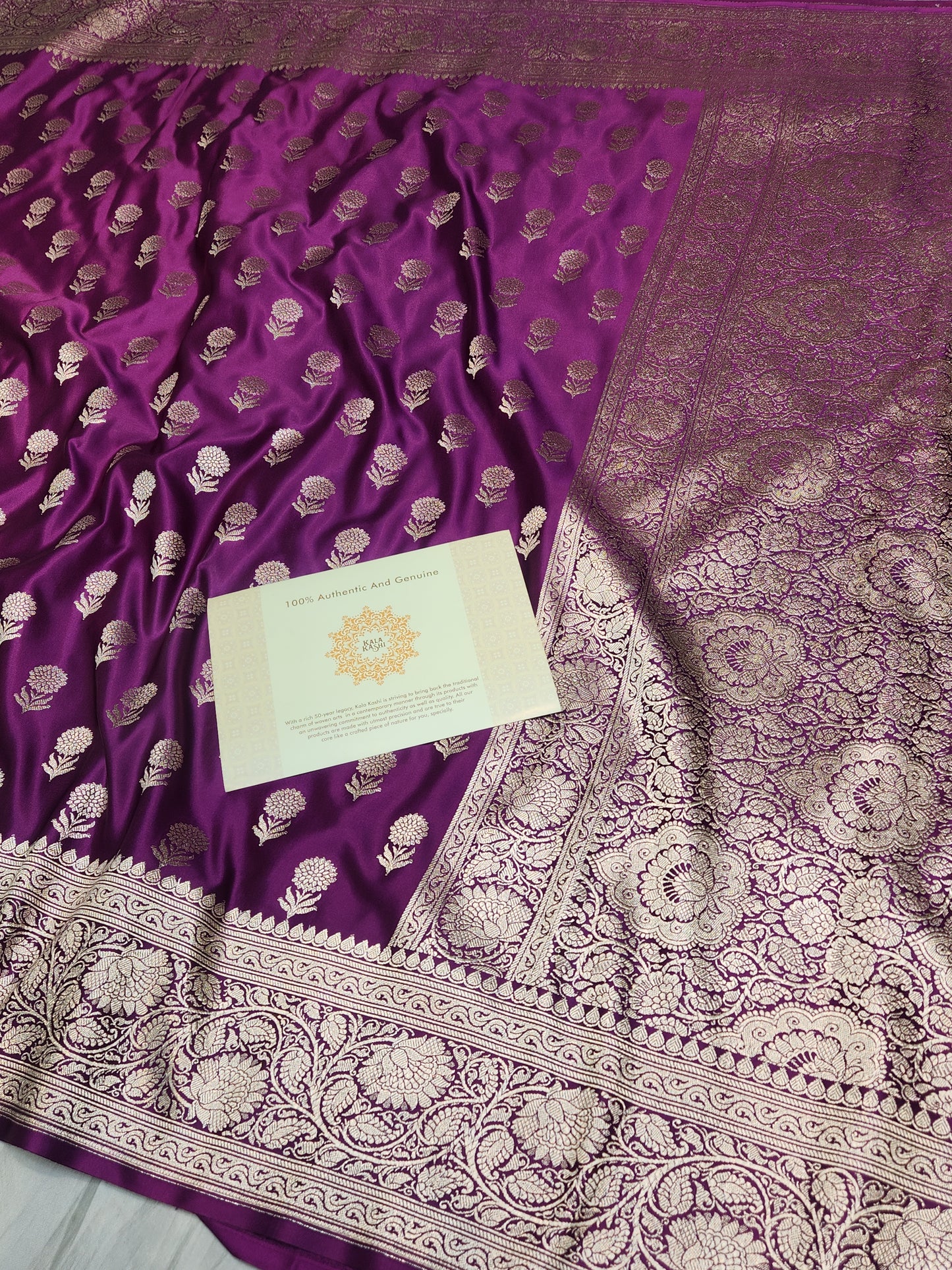 Mesmerizing purple Mashru Silk Saree