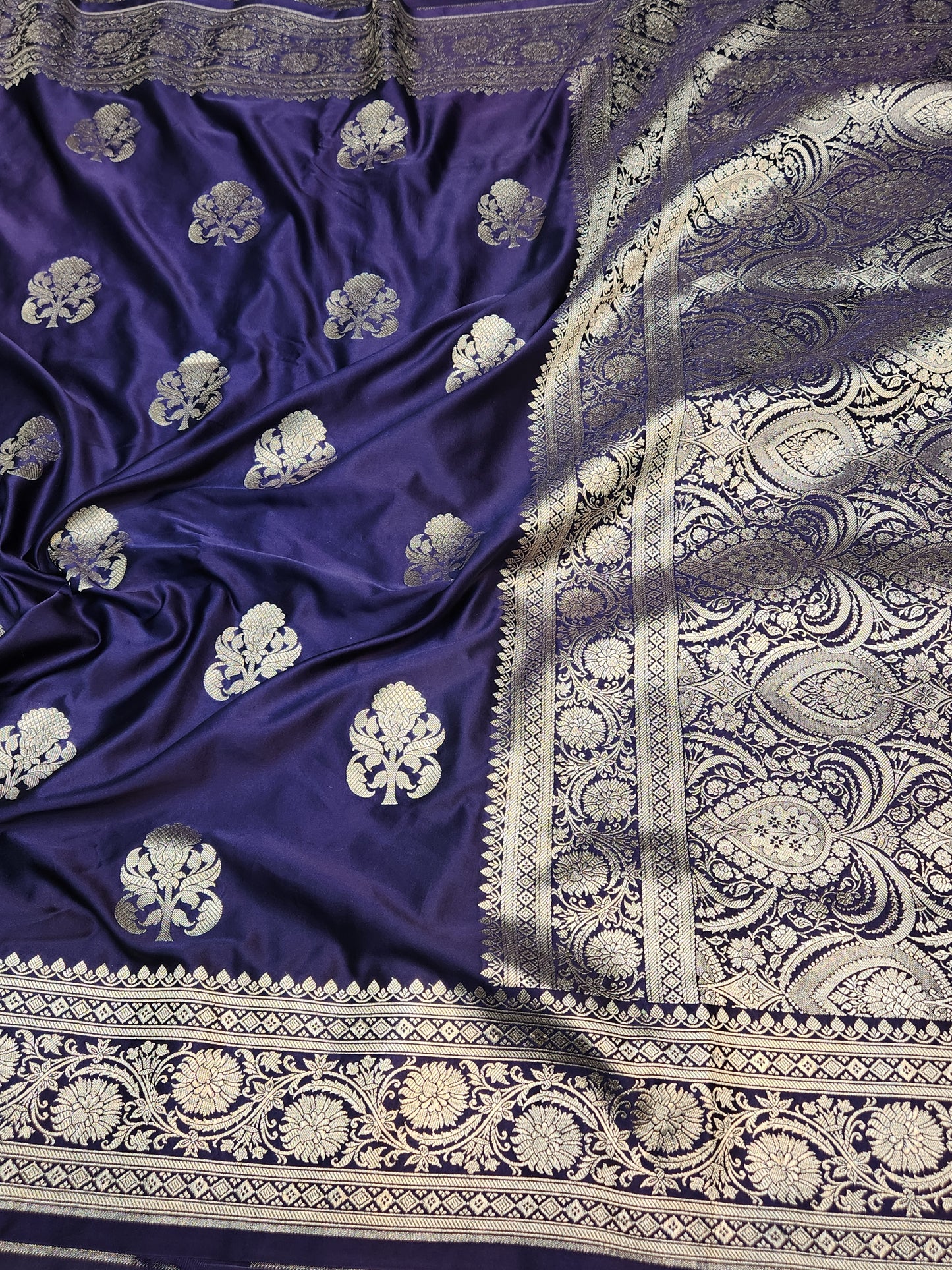 Mesmerizing Purple Mashru Silk Saree