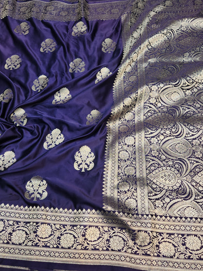 Mesmerizing Purple Mashru Silk Saree