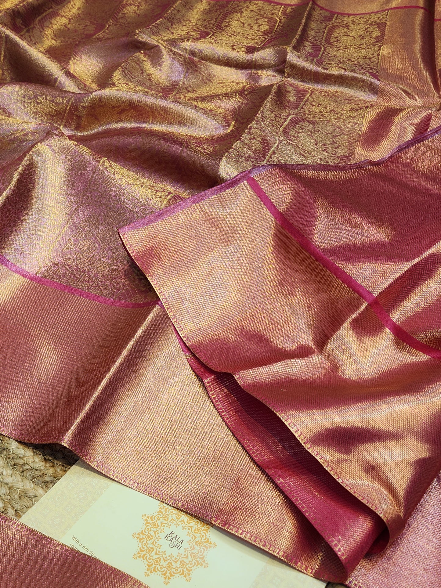 TISSUE SILK CELEBRITY INSPIRED BROCADE SAREE