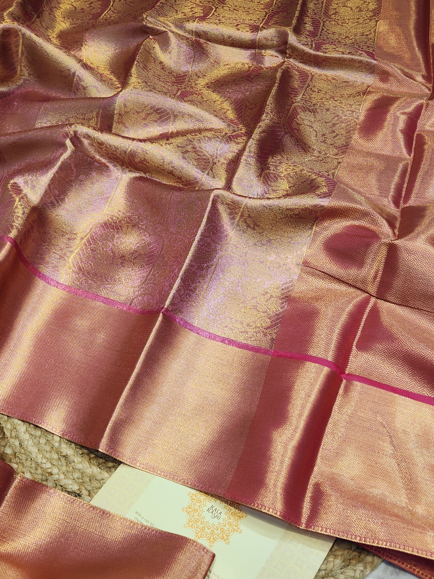 TISSUE SILK CELEBRITY INSPIRED BROCADE SAREE