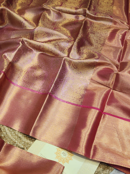 TISSUE SILK CELEBRITY INSPIRED BROCADE SAREE